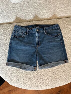 Old Navy Dark Blue Rolled Hem Jean Shorts